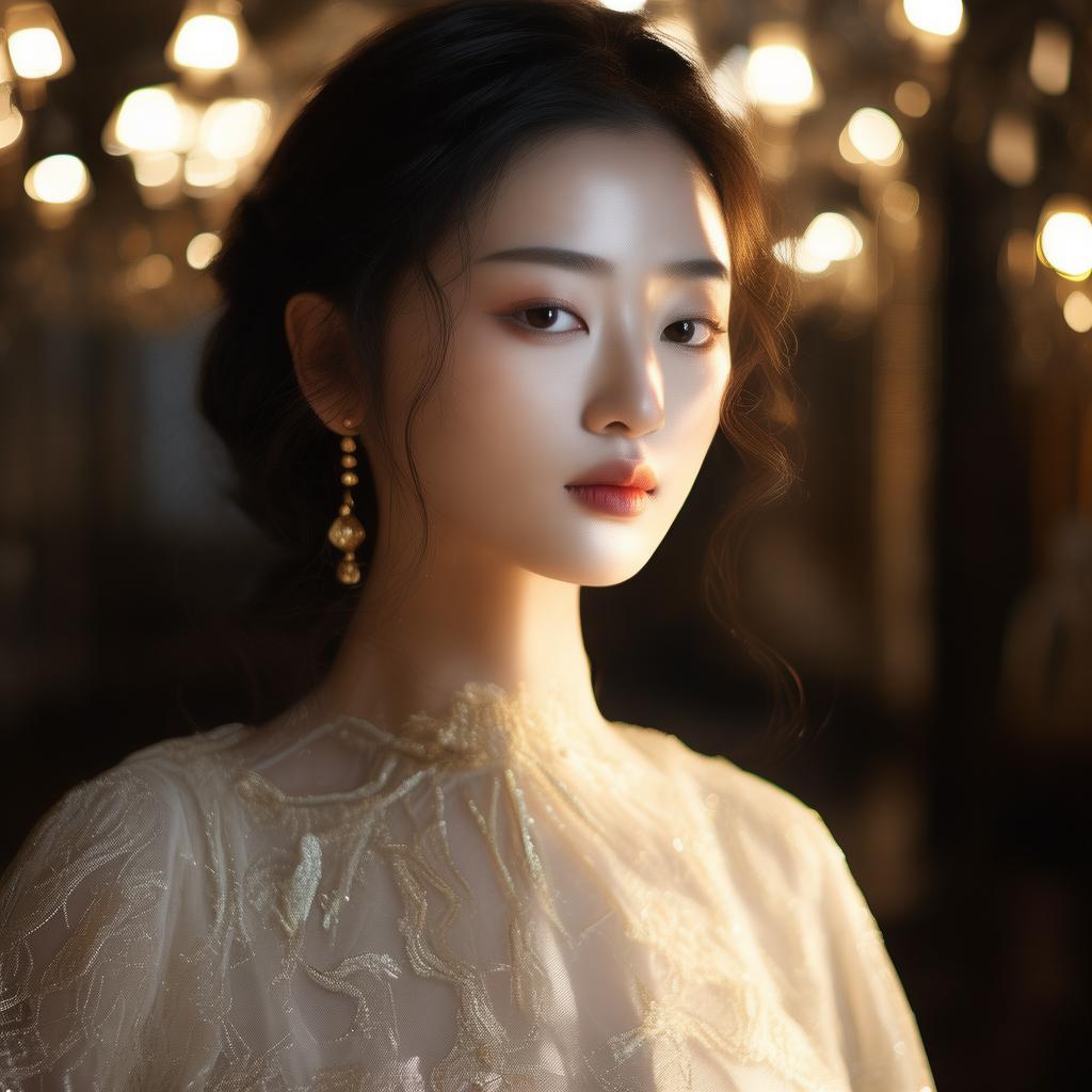 模特叶初雪高清写真：光影艺术与时尚魅力的完美结合