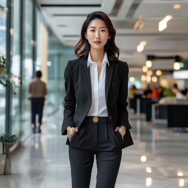 模特杨紫嫣职业装
